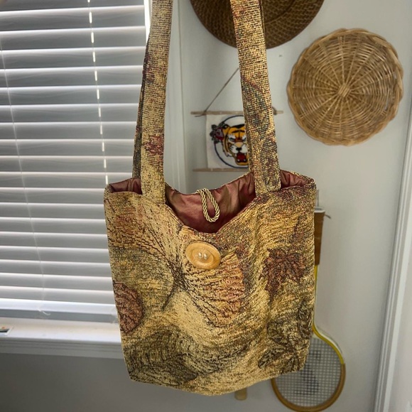 Tote brown textured bag purse - Picture 3 of 6